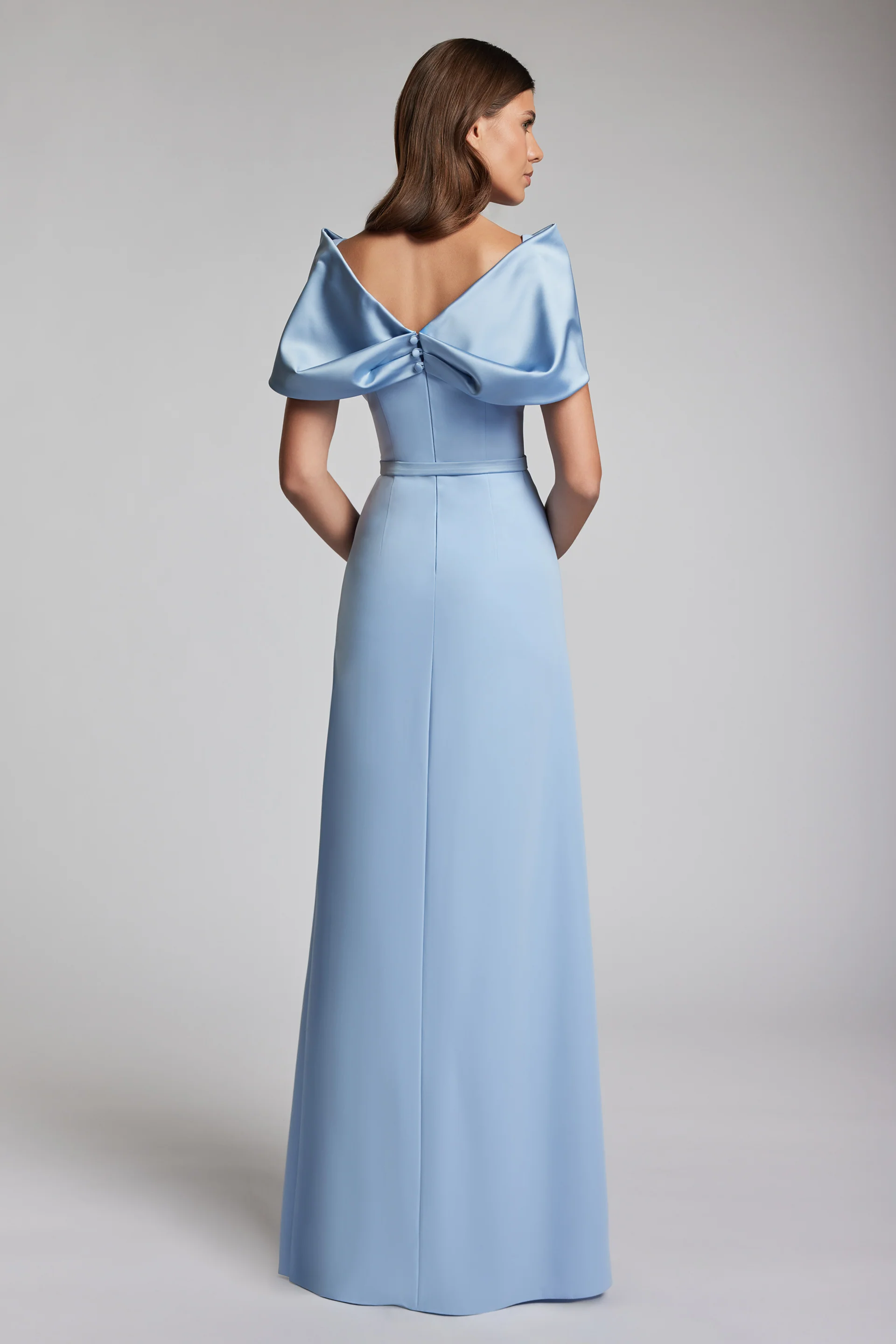 Rochie lunga eleganta cu centura in talie Pacific CA201 - Image 3