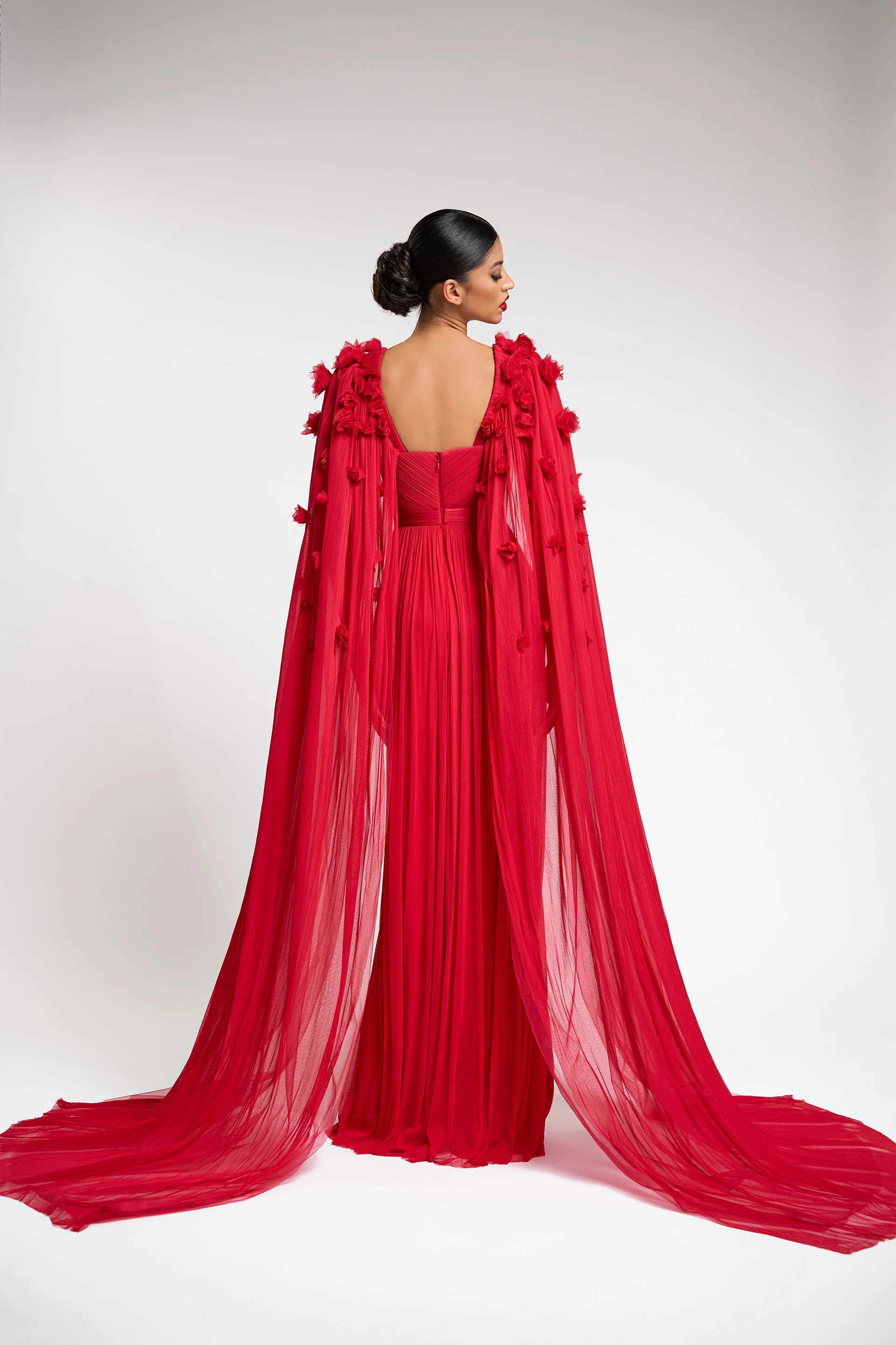 Rochie lunga realizata din tul de matase Estella CA126 - Image 13