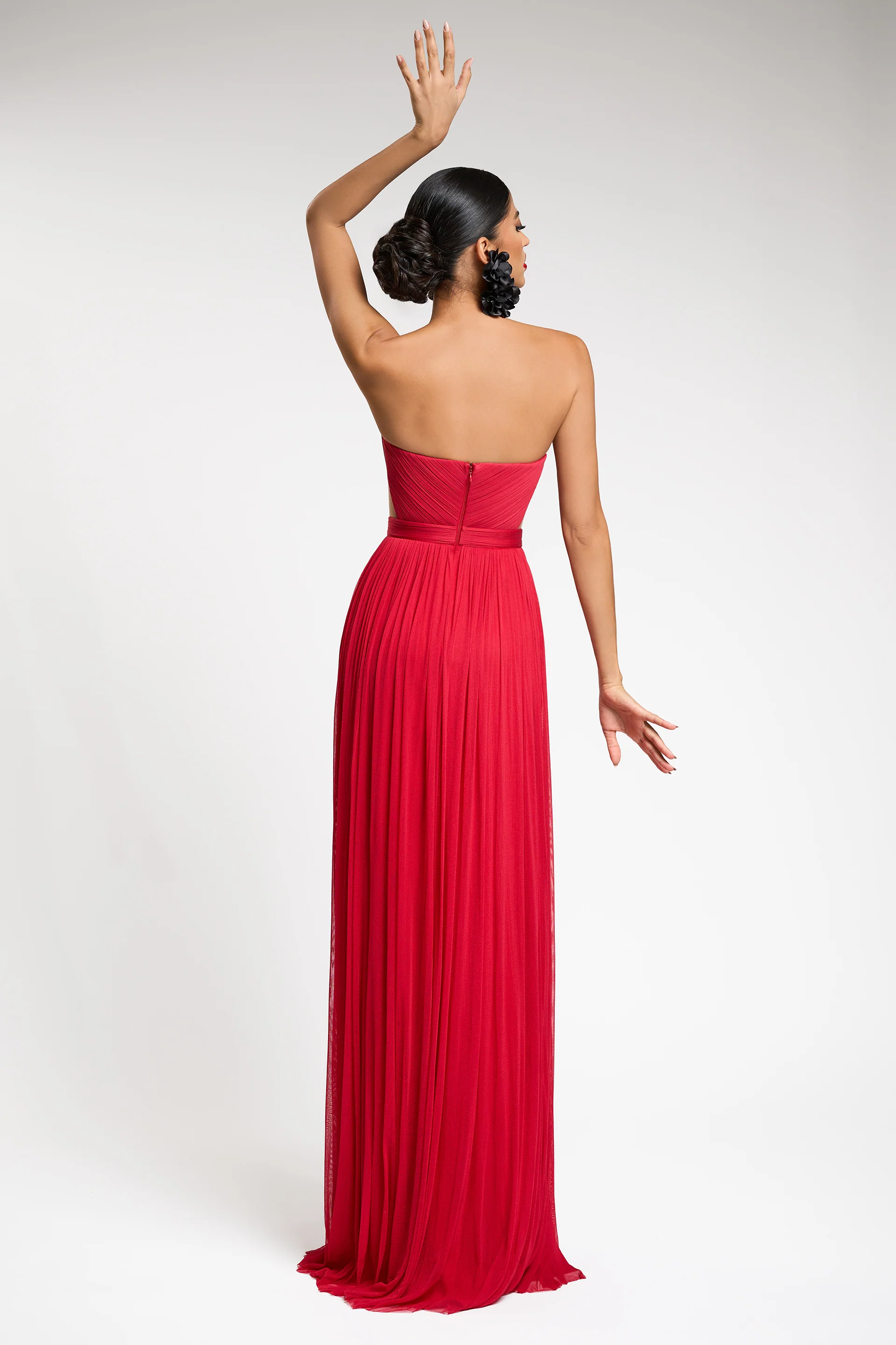Rochie lunga realizata din tul de matase Estella CA126 - Image 6