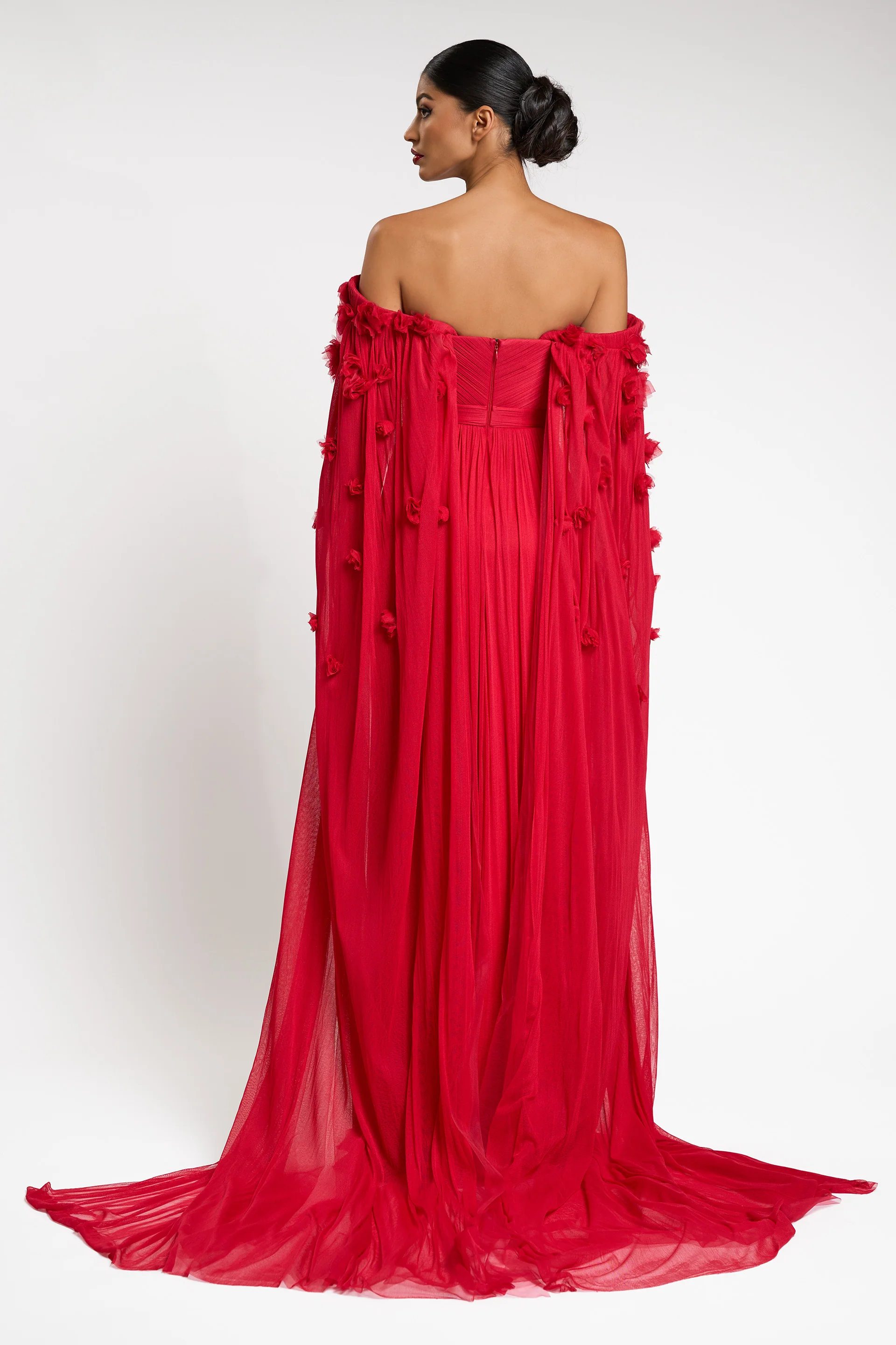 Rochie lunga realizata din tul de matase Estella CA126 - Image 7