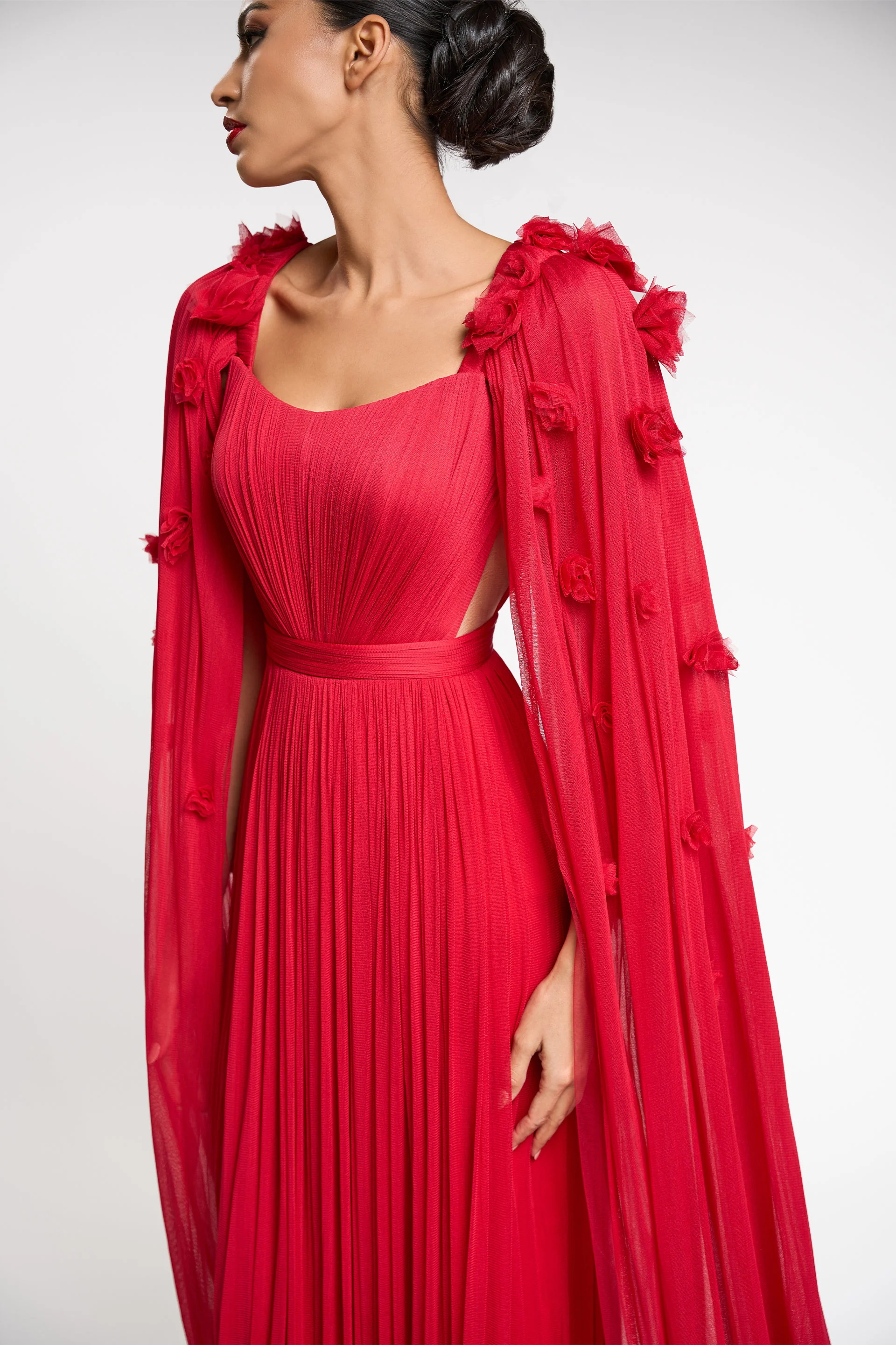 Rochie lunga realizata din tul de matase Estella CA126 - Image 9