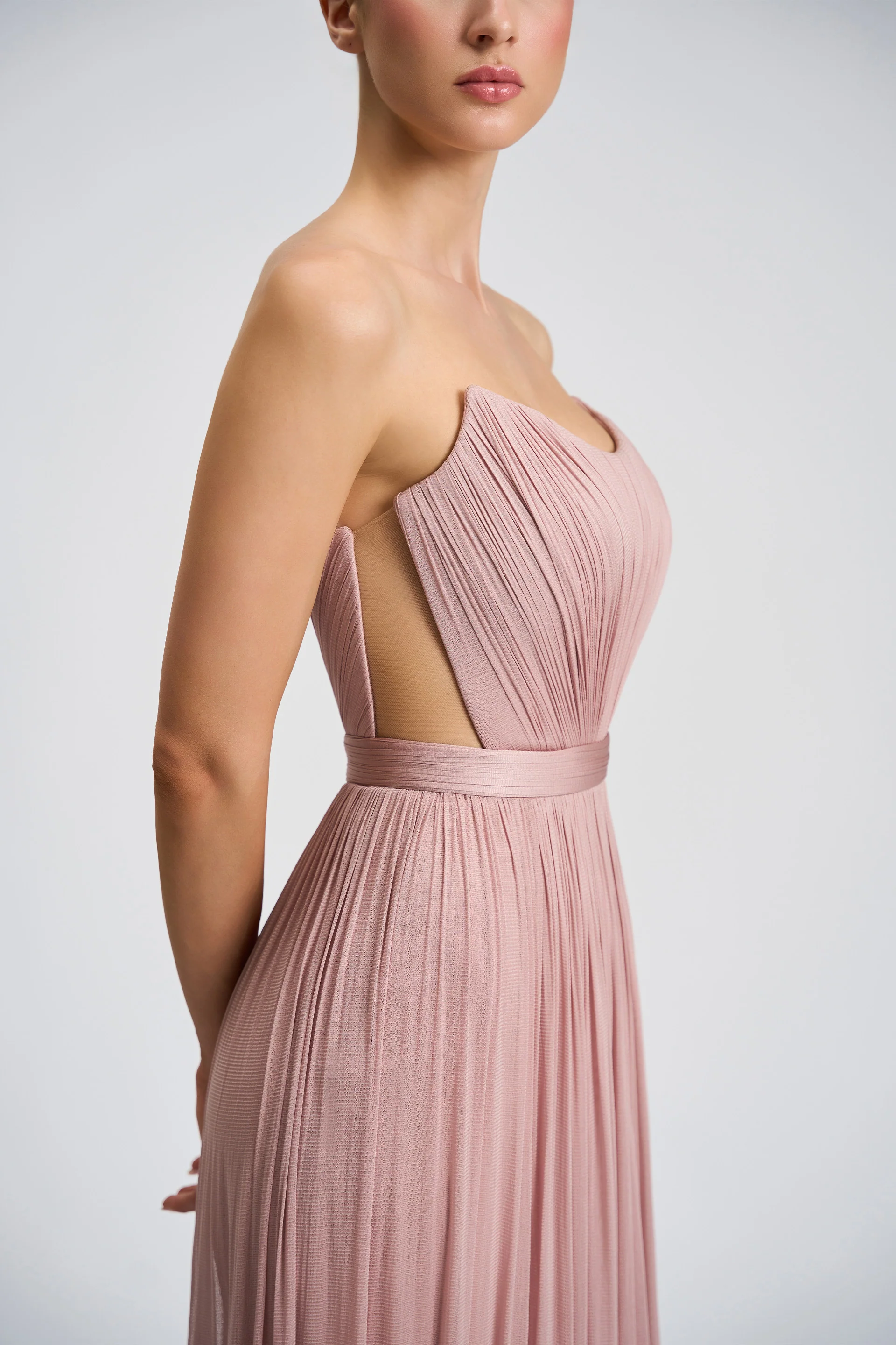 Rochie lunga realizata din tul de matase Estella CA126 - Image 7