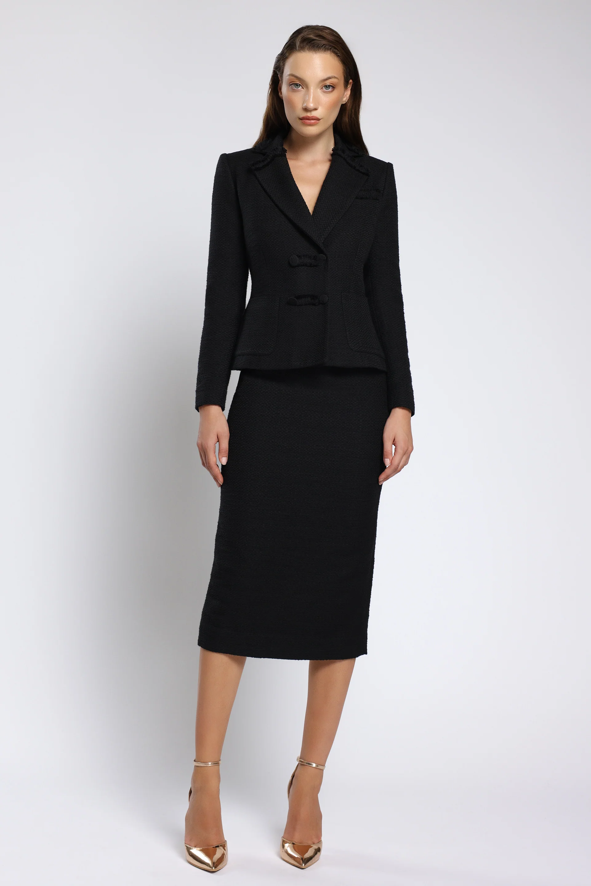 Sacou realizat din tweed Velora C158 - Image 2
